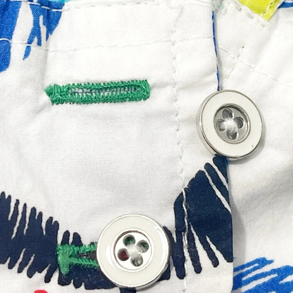 Talbots Teacher Apple Print Long Sleeve Button Down Shirt Sketch Apple Pattern - Picture 7 of 8